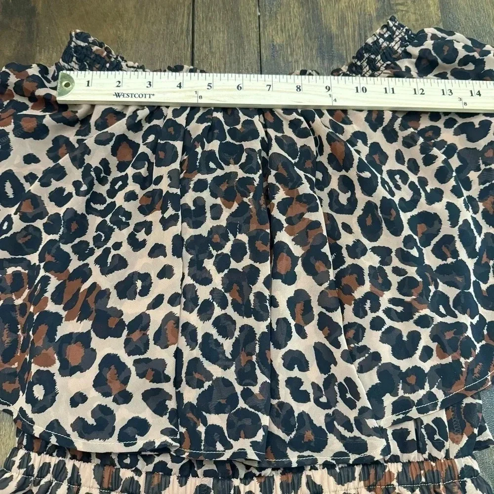 Excellent condition Show Me Your Mumu cheetah print shorts romper. Medium.